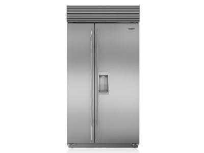 42" SUBZERO Built-In Side-by-Side Refrigerator/Freezer with Dispenser - BI-42SD/S/TH