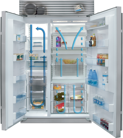 48" SUBZERO Built-In Side-by-Side Refrigerator/Freezer - BI-48S/S/TH