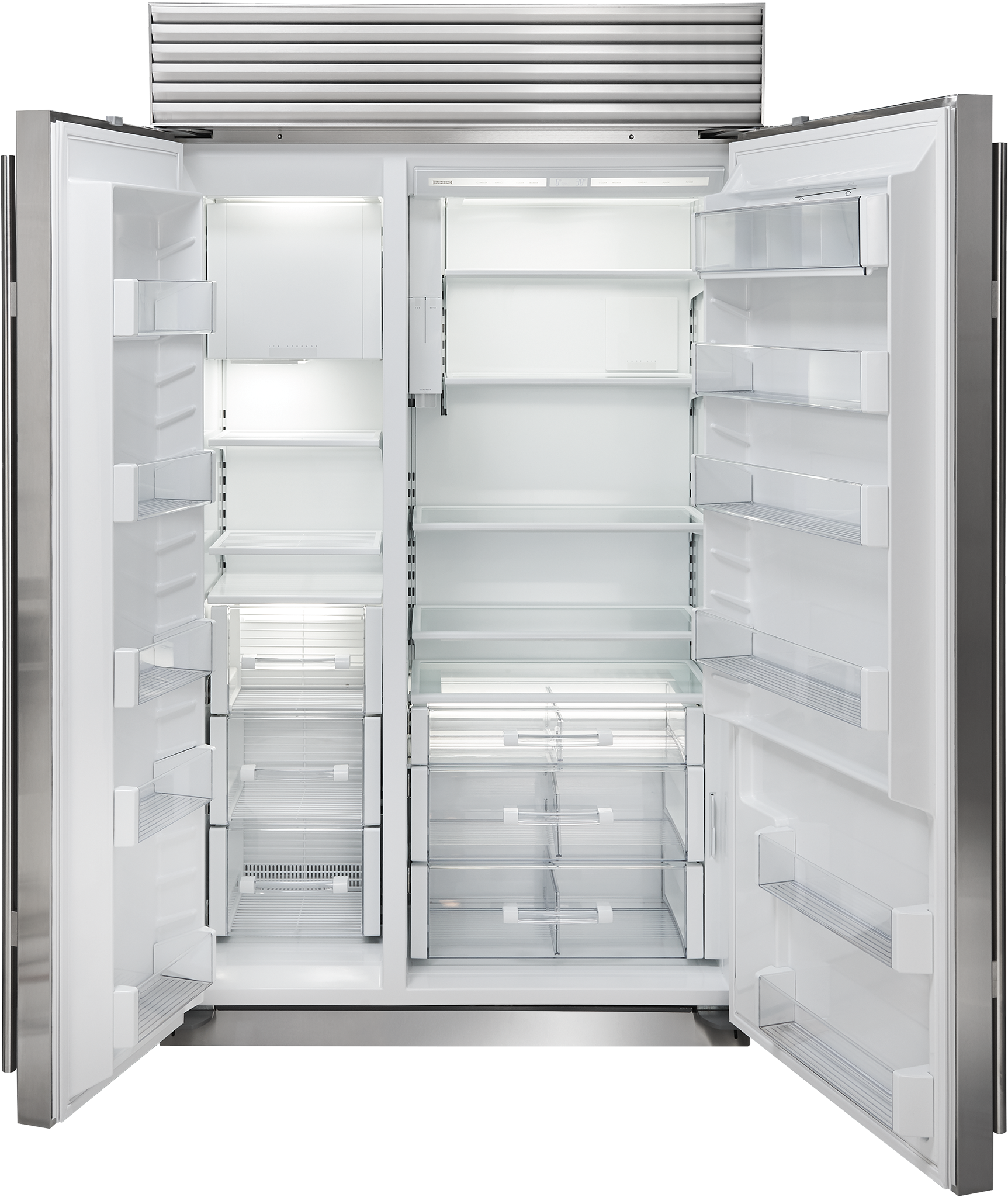 48" SUBZERO Built-In Side-by-Side Refrigerator/Freezer with Internal D...