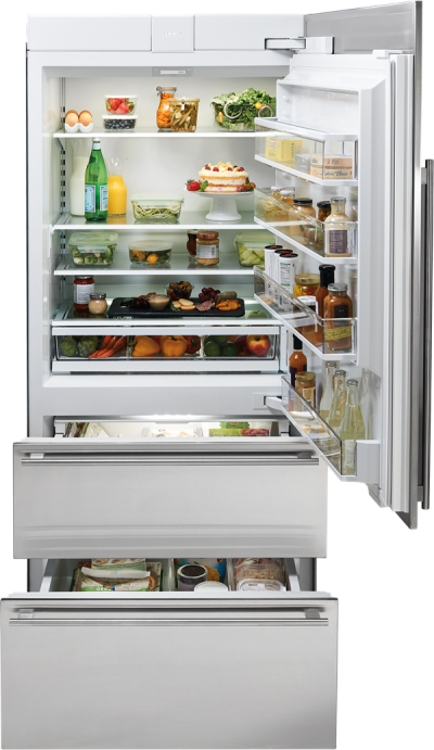 36" SUBZERO Integrated Over-and-Under Refrigerator Internal Dispenser - Panel Ready - IT-36RID-LH