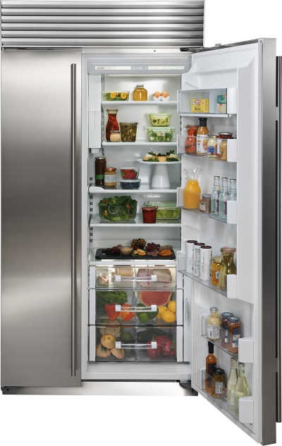 42" SUBZERO Built-In Side-by-Side Refrigerator/Freezer with Internal Dispenser - BI-42SID/S/PH