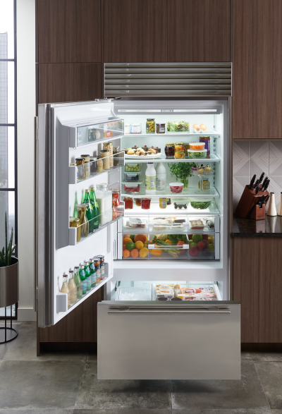 36" SUBZERO  Built-In Over-and-Under Refrigerator/Freezer with Internal Dispenser - Panel Ready - BI-36UID/O-RH