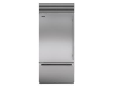 36" SUBZERO Built-In Over-and-Under Refrigerator/Freezer - BI-36U/S/TH-LH