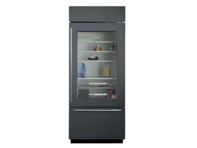 30"SUBZERO Built-In Over-and-Under Glass Door Refrigerator/Freezer -Panel Ready - BI-30UG/O-RH