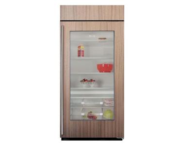 36" SUBZERO  Built-In Glass Door Refrigerator - Panel Ready - BI-36RG/O-RH