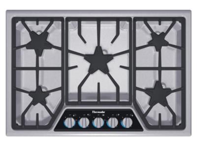 30" Thermador Masterpiece Stainless Steel Gas Cooktop With 5 Burners  - SGSX305FS