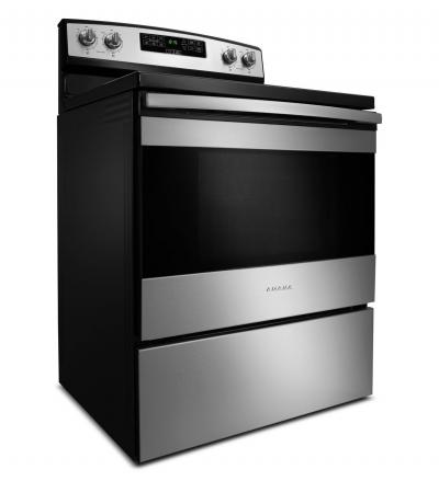 30" Amana Electric Range With Extra-Large Oven Window - YAER6303MFS