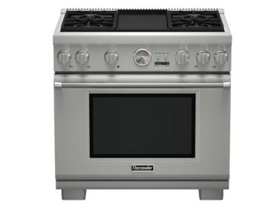 36" Thermador Pro Grand  Commercial Depth Gas Range - PRG364JDG